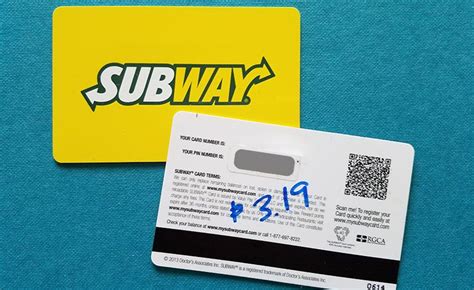 Subway Gift Card Balance Check